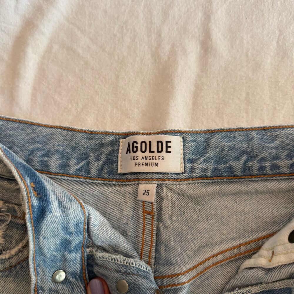 AGOLDE distressed denim shorts size 25 - Picture 3 of 3